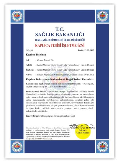 Sağlık Bakanlığı Belgesi